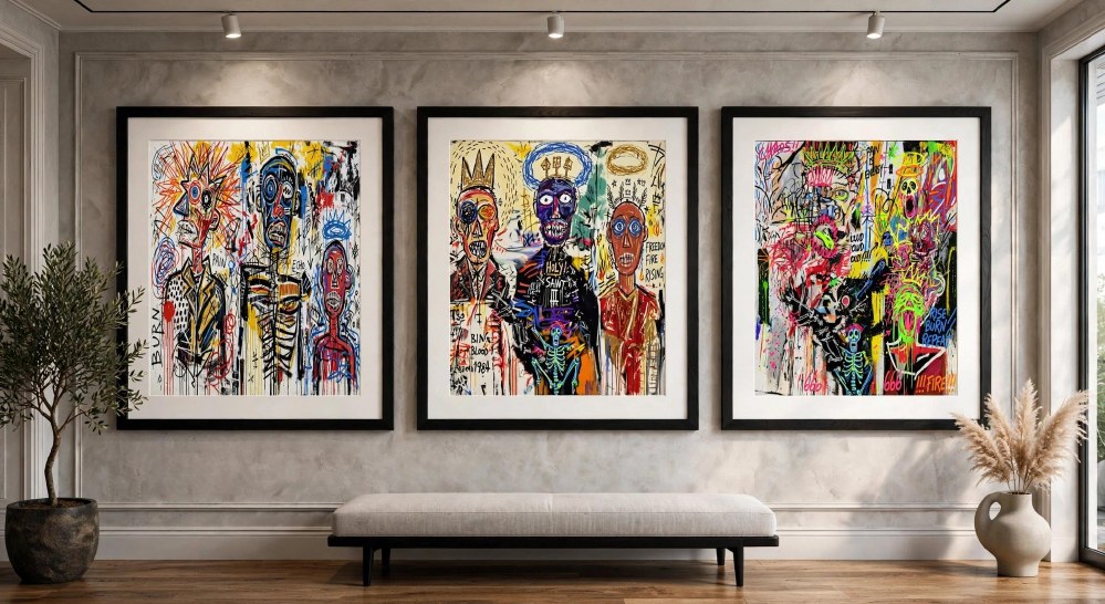 Large Valcourt work in a white cube gallery