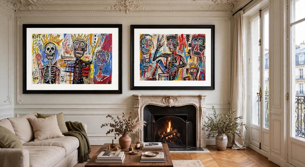 Valcourt triptych in a Paris loft